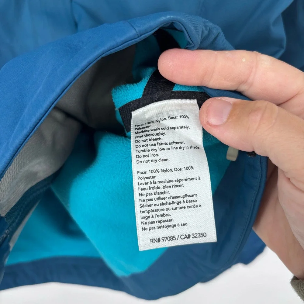 Outdoor Research Solitude Softshell Jacket Womens Medium Blue Fleece Lined *FLAW